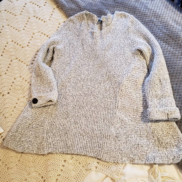 Habitat Sweaters - Habitat Clothes to Live In Grey Marled Knit Sweater A-line Hem Size Small